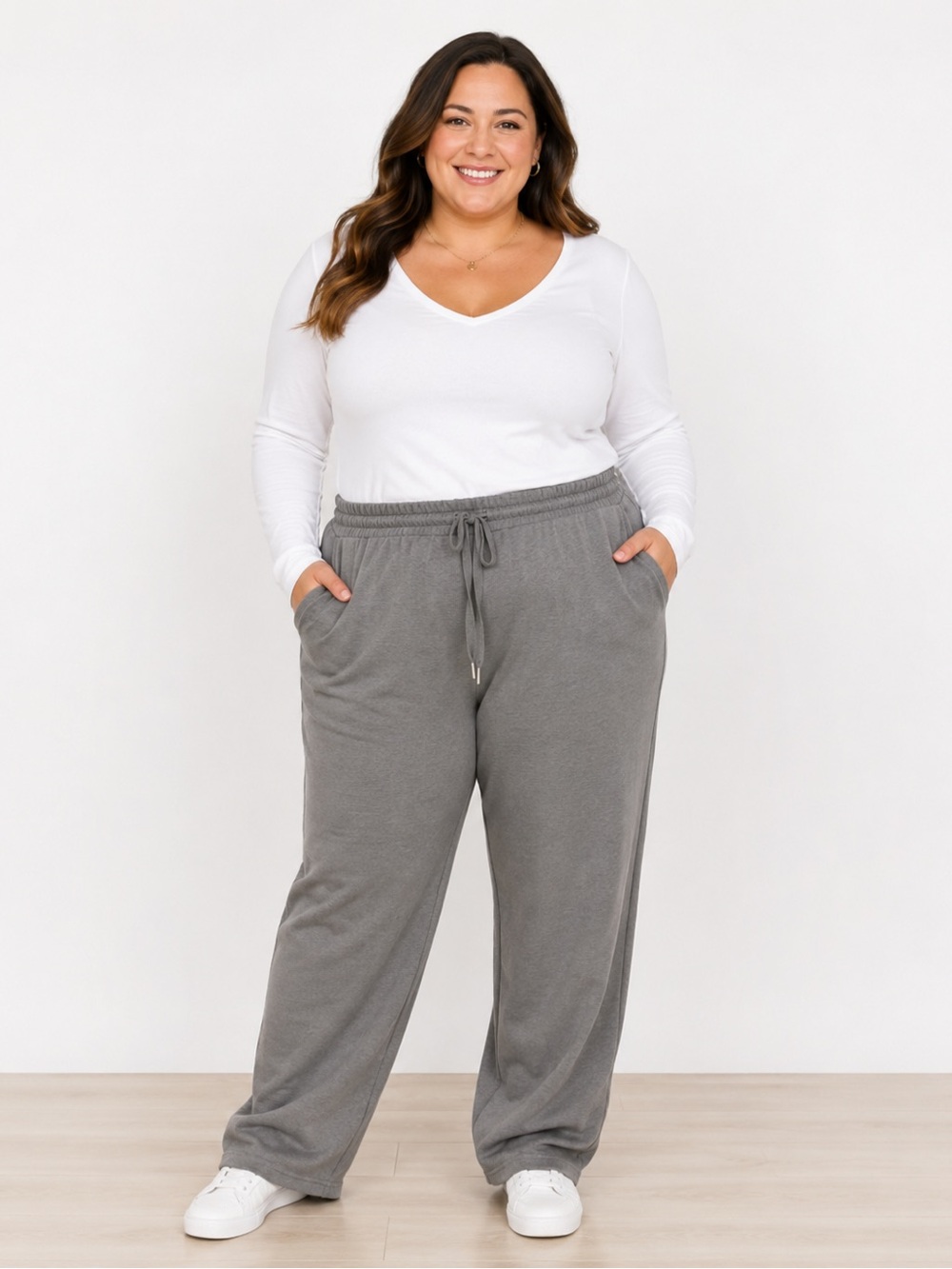 Ofeefan Gray Drawstring Jogger Pants